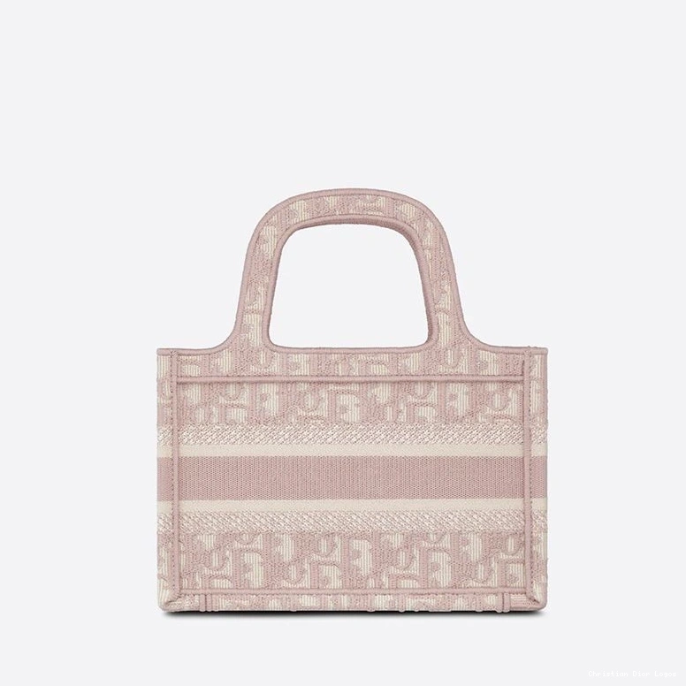 Cheap Tote Pink Motif Book Canvas Oblique Mini Dior 0802 Luxury